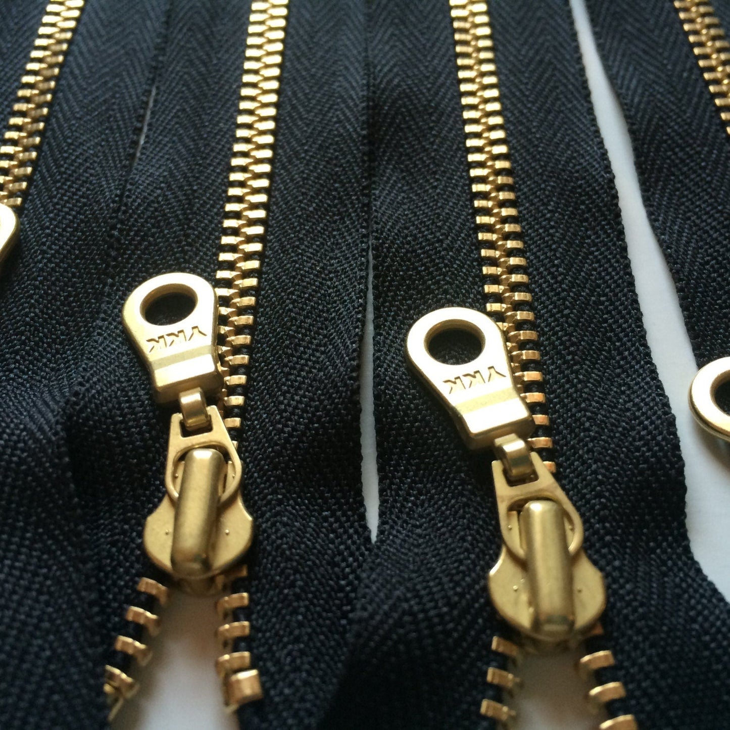 100 Pieces Black 4.5mm YKK Metal Zippers - 16 Sizes and 3 Finishes