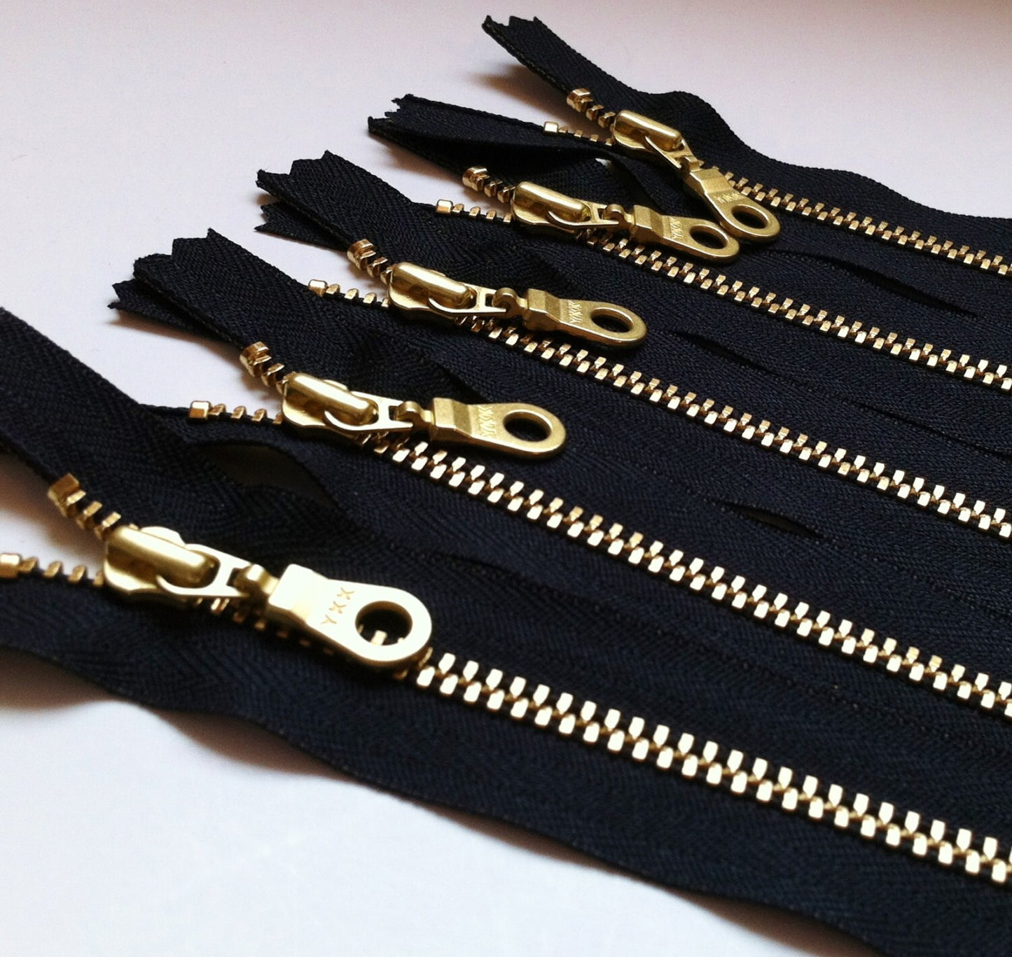 100 Pieces Black 4.5mm YKK Metal Zippers - 16 Sizes and 3 Finishes