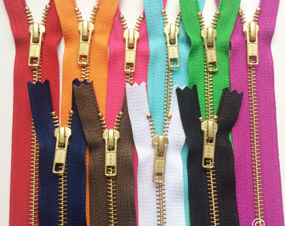 Metal Zippers- YKK 5mm Brass Sampler Set