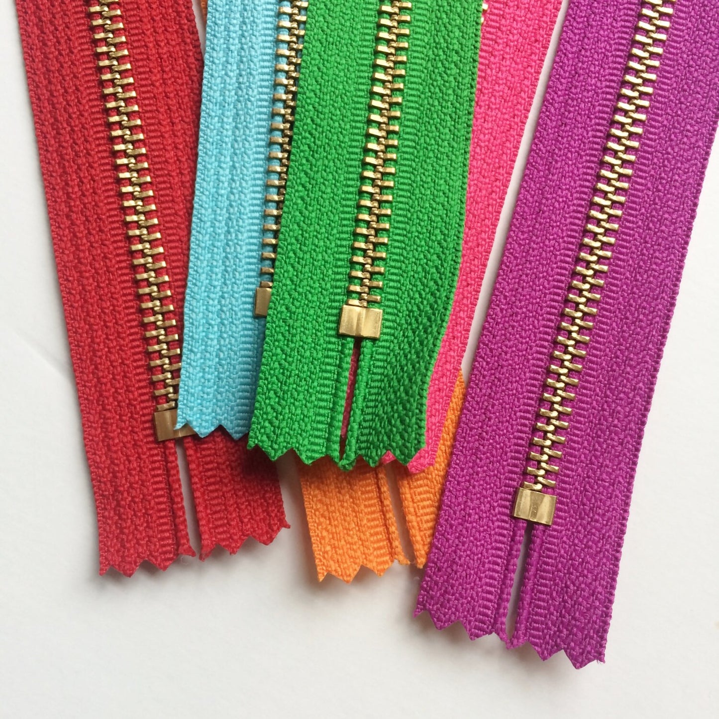 Metal Zippers- YKK 5mm Brass Sampler Set